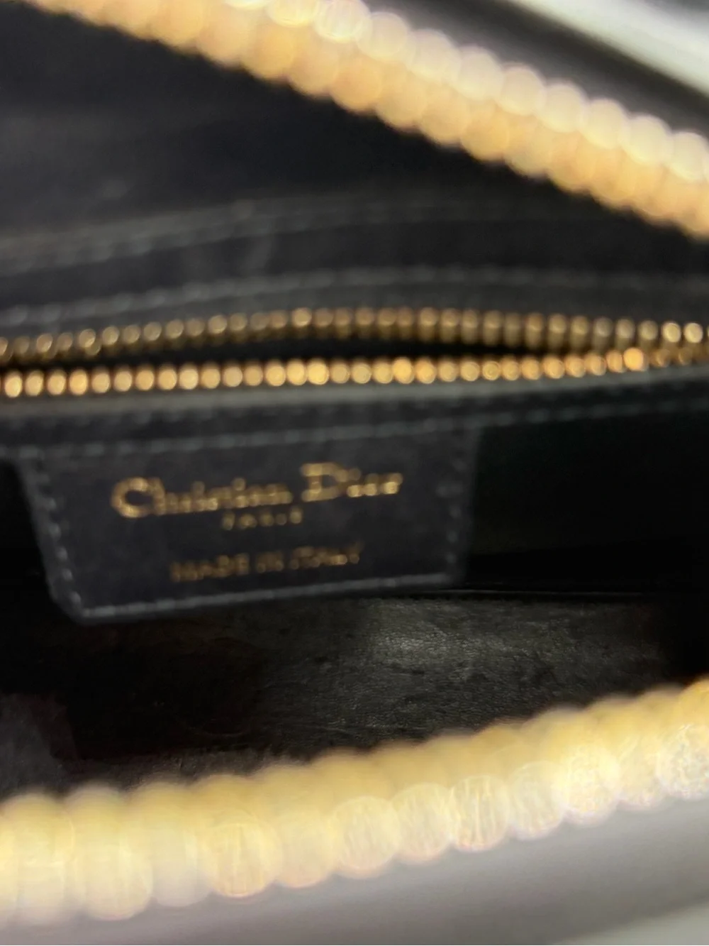 Christian Dior Limited Edition Black Lady Dior With Cannage Pockets